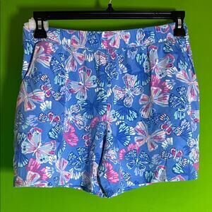 Sleep Sense Butterfly Print Blue Shorts Size M